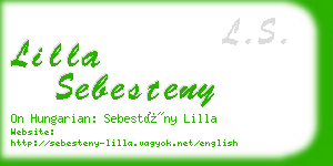 lilla sebesteny business card